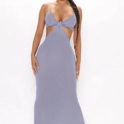 Fashion Nova Walk On The Beach Maxi Dress - Blue