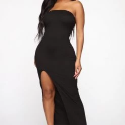 Fashion Nova Rayna Tube Maxi Dress - Black