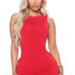 Fashion Nova Kora Keyhole Midi Dress - Red -fashion nova dresses Shop 05 02 22Studio4 CE KG 15 50 32 28 73243 Red R 6311 SG