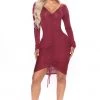 Fashion Nova Hong Kong Ruched Dress - Wine -fashion nova dresses Shop 05 02 22Studio4 CE KG 15 59 25 32 AD31028L Wine R 6343 SG