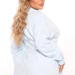 Fashion Nova Estella Shirt Dress - Light Blue -fashion nova dresses Shop 05 03 22Studio1 KJ AC 10 38 32 10 HF21F653 LightBlue 2513 PLUS PB