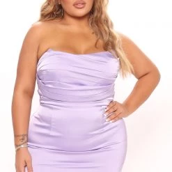Fashion Nova Georgie Satin Mini Dress - Lavender -fashion nova dresses Shop 05 03 22Studio1 KJ AC 10 58 31 14 32184SK Lavender 2554 PLUS PB
