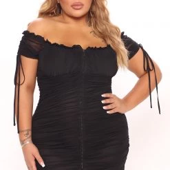 Fashion Nova Ariel Mesh Mini Dress - Black -fashion nova dresses Shop 05 03 22Studio1 KJ AC 11 33 23 21 FS22E951 Black 2625 PLUS PB