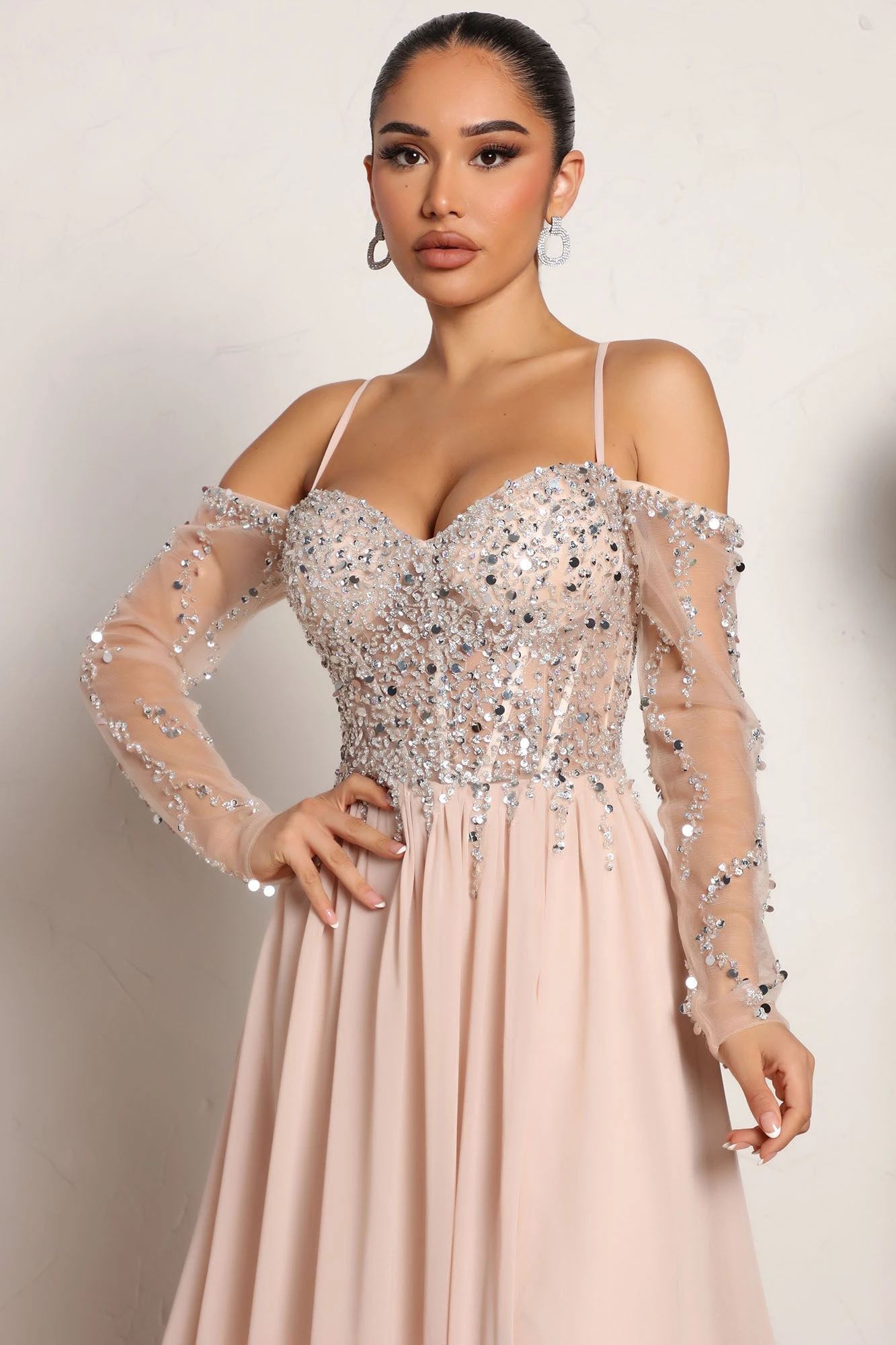 Fashion Nova Saying I Do Maxi Dress - Nude 4 Fashion Nova Saying I Do Maxi Dress - Nude - Image 2