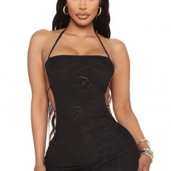 Fashion Nova Petite Til The Morning Micro Mini Dress - Black