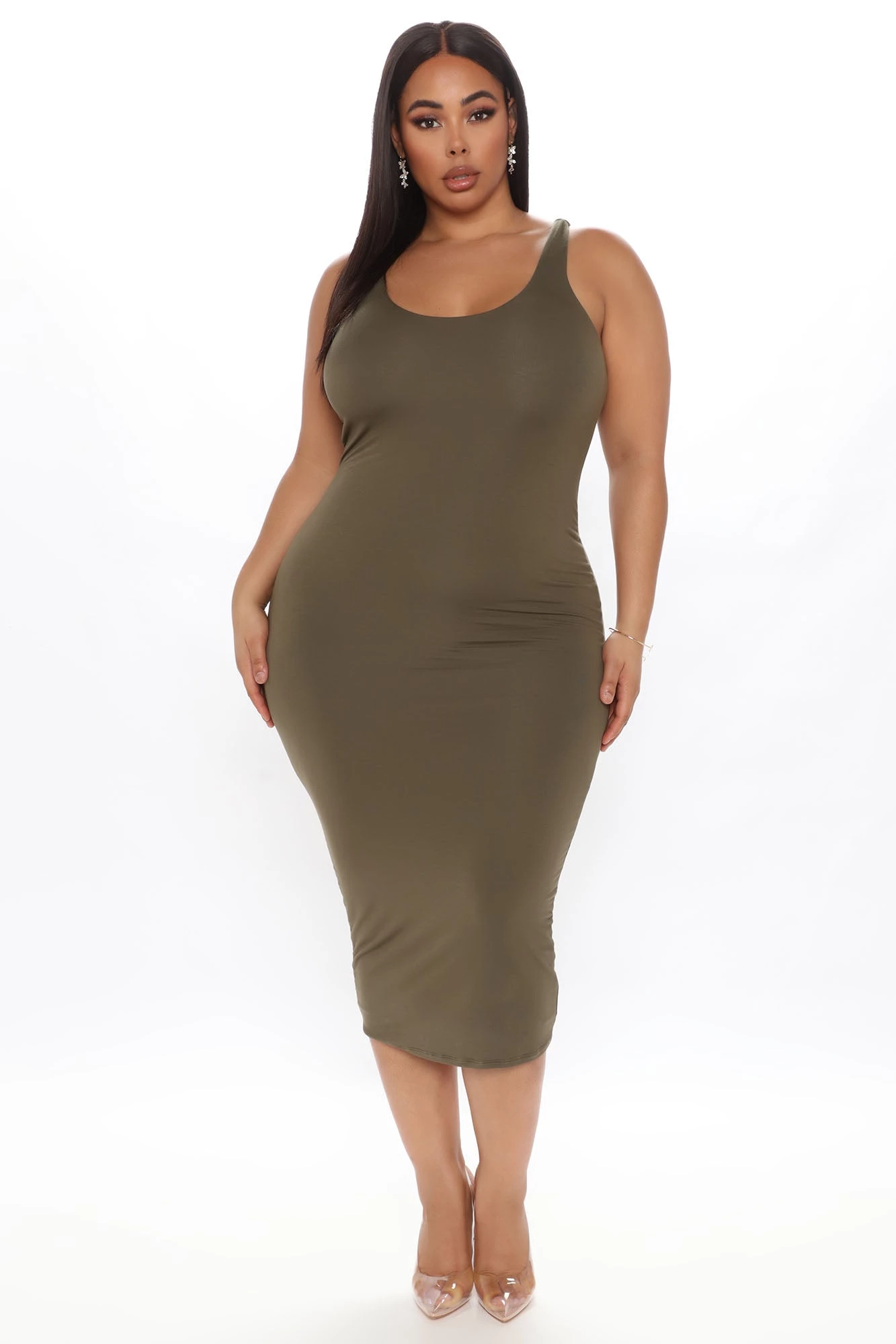 Fashion Nova Your Needs Met Dress - Olive 9 Fashion Nova Your Needs Met Dress - Olive - Image 7