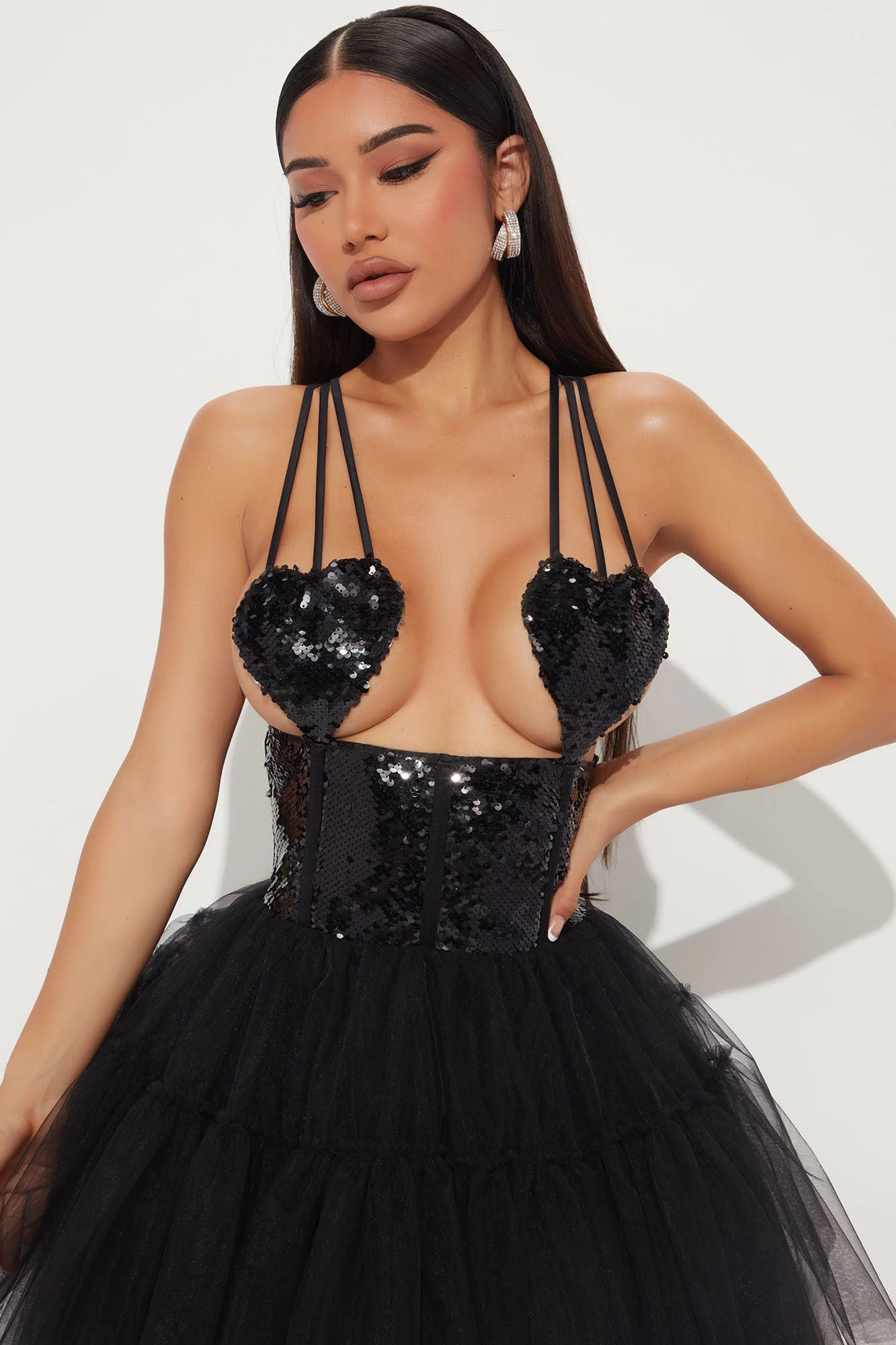 Fashion Nova Queen Of Hearts Mini Dress - Black 7 Fashion Nova Queen Of Hearts Mini Dress - Black - Image 5