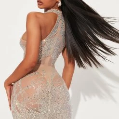 Fashion Nova Body Shimmer Mesh Mini Dress - Nude -fashion nova dresses Shop 05 10 22Studio4 CS MR 16 18 26 21 BDS61702 Nude 9671 SHINTANI EH