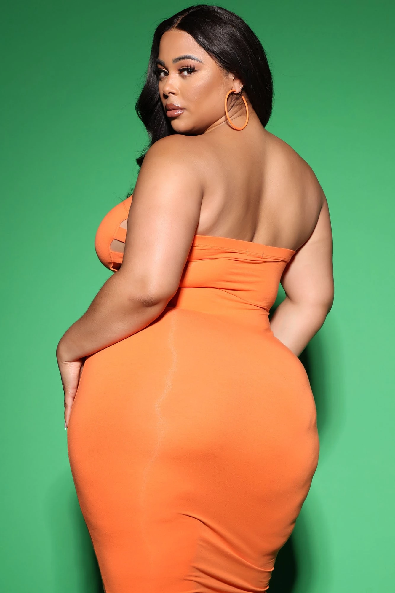 Fashion Nova Dani Midi Dress - Orange 11 Fashion Nova Dani Midi Dress - Orange - Image 9