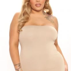 Fashion Nova Tanya Double Lined Midi Dress - Mocha -fashion nova dresses Shop 05 11 22Studio1 ME AC 10 25 47 5 JD45864 Mocha 4624 PLUS EH