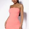 Fashion Nova Trinity Tube Mini Dress - Neon Orange