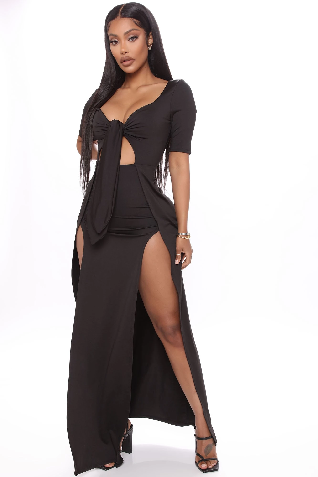 Fashion Nova A Lotta Energy Maxi Dress - Black 5 Fashion Nova A Lotta Energy Maxi Dress - Black - Image 3