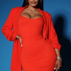 Fashion Nova Sammy Seamless Mini Dress - Orange