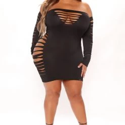 Fashion Nova It's A Look Mini Dress - Black -fashion nova dresses Shop 05 13 22Studio1 ME DJ 12 02 39 35 DR1865 Black 6101 PLUS PB