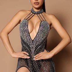 Fashion Nova Icon Behavior Embellished Mesh Maxi Dress - Black -fashion nova dresses Shop 05 13 22Studio5 SN CM 10 49 42 9 BCCDS61539 Black 3522 EH