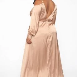 Fashion Nova Mansion Dinner Party Satin Gown - Gold/Brown -fashion nova dresses Shop 05 15 17 MS 17 51 11 40 DWR11457 GoldBrown 2221 AG scaled