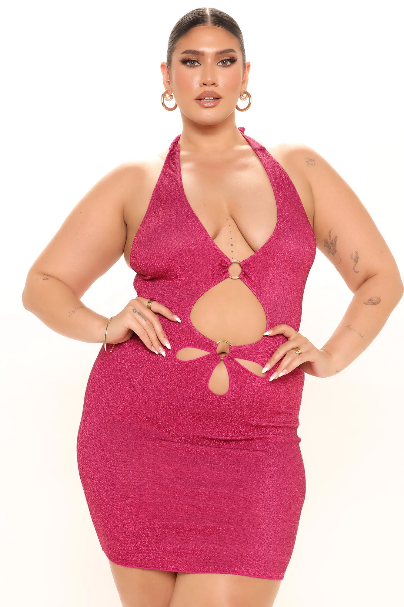 Fashion Nova Bringing The Heat Metallic Mini Dress - Magenta 9 Fashion Nova Bringing The Heat Metallic Mini Dress - Magenta - Image 7