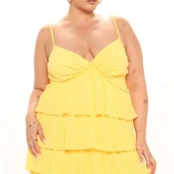 Fashion Nova Sweet Daydream Mini Dress - Yellow -fashion nova dresses Shop 05 16 22Studio2 SN KP 15 49 26 67 32282SK Yellow 3708 PLUS WG