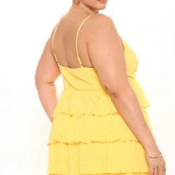 Fashion Nova Sweet Daydream Mini Dress - Yellow -fashion nova dresses Shop 05 16 22Studio2 SN KP 15 49 36 67 32282SK Yellow 3713 PLUS EH