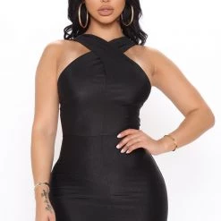 Fashion Nova Selene Midi Dress - Black -fashion nova dresses Shop 05 19 21Studio3 CE RL 13 51 28 54 FS21F860 Black P 0755 NT