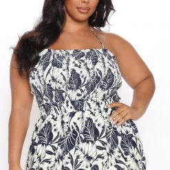Fashion Nova Palm Tree Views Maxi Dress - Navy/combo -fashion nova dresses Shop 05 21 21Studio3 DM JH 14 04 19 44 DM2005 Navy 2152 PLUS RA