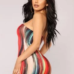 Fashion Nova Work Of Art Dress - Red/Multi -fashion nova dresses Shop 05 23 18 Stduio1 D6463D Red0490 scaled