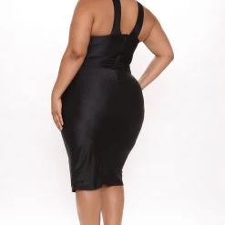 Fashion Nova Selene Midi Dress - Black -fashion nova dresses Shop 05 24 21Studio1 MS 12 21 22 41 FS21F860 Black P 2317 PLUS RG