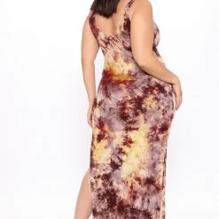 Fashion Nova Don't Let Her Go Tie Dye Dress - Brown -fashion nova dresses Shop 05 28 20Studio4 MS MJ10 38 05 15 D4470A Brown PLUS1 WG