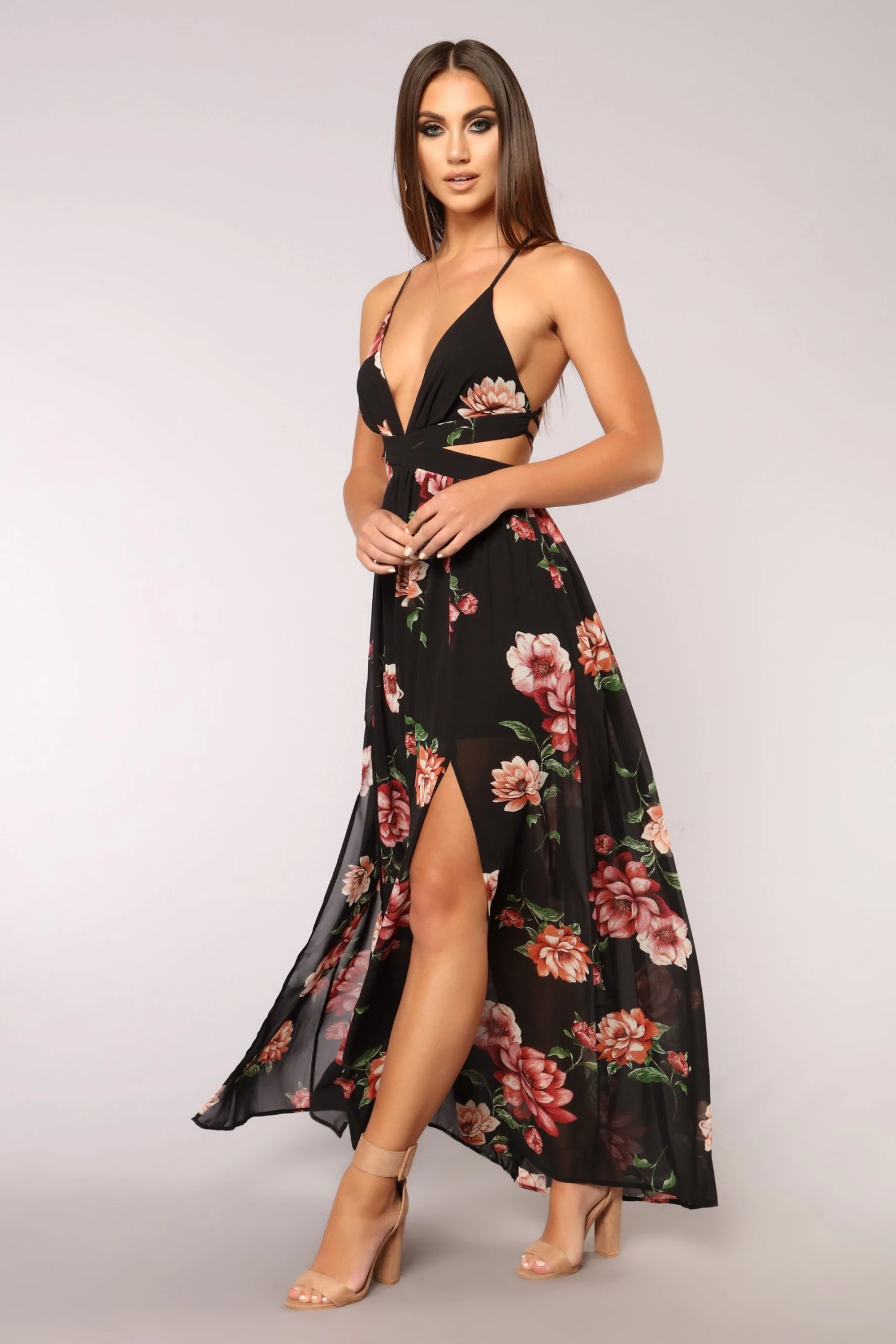 Fashion Nova Lanai Maxi Dress - Black Floral 4 Fashion Nova Lanai Maxi Dress - Black Floral - Image 2