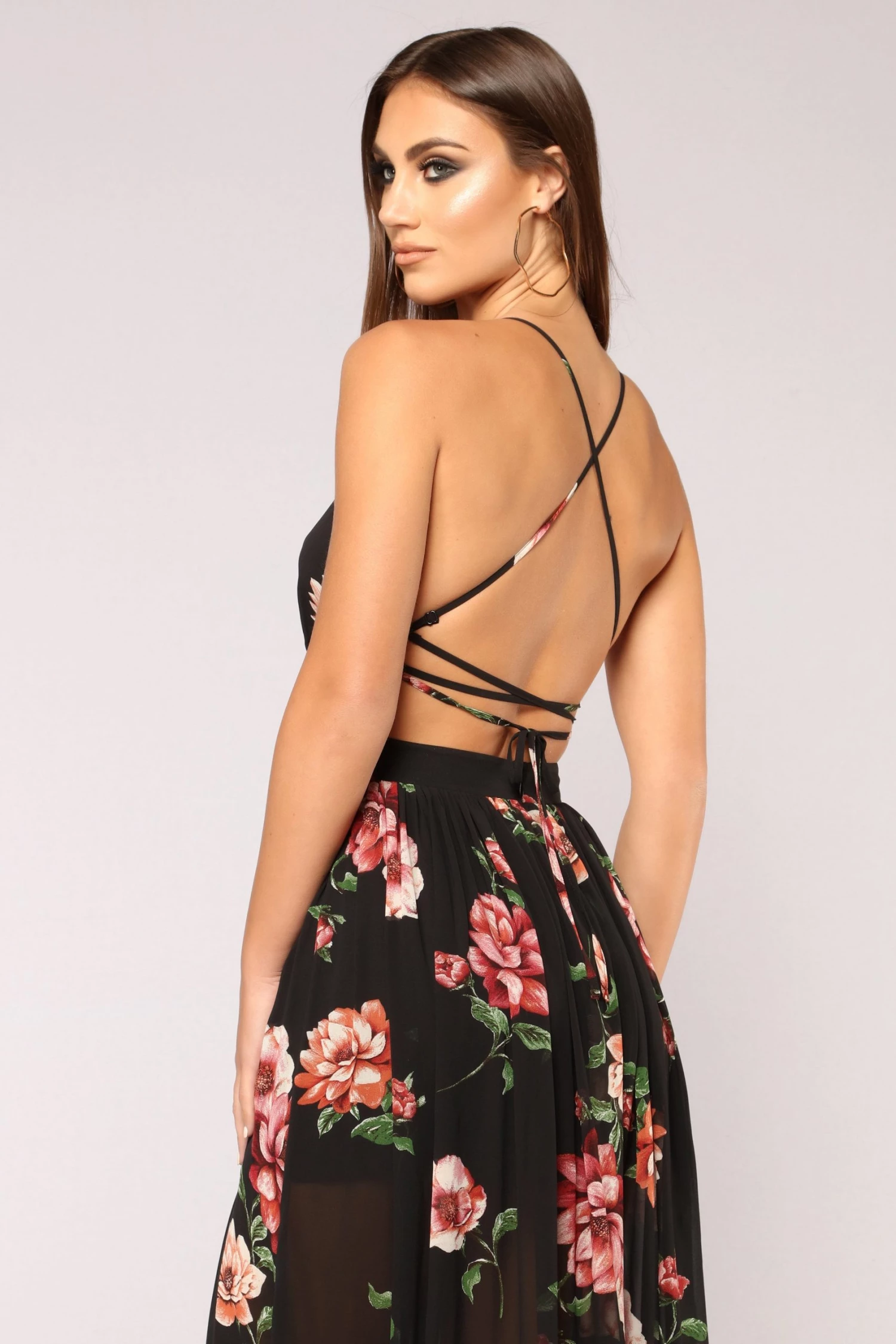 Fashion Nova Lanai Maxi Dress - Black Floral 7 Fashion Nova Lanai Maxi Dress - Black Floral - Image 5