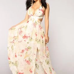 Fashion Nova Lanai Maxi Dress - Ivory Floral