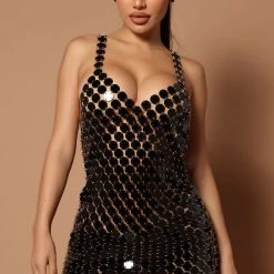 Fashion Nova Lisa Mirror Mini Dress - Black -fashion nova dresses Shop 06 03 22Studio6 SN KP 10 26 53 9 GWX157 Black 0319 EH