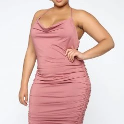 Fashion Nova Know Your Worth Ruched Dress - Mauve -fashion nova dresses Shop 06 07 19 Studio 4 RG14 30 22 39 D650 Mauve P NT scaled