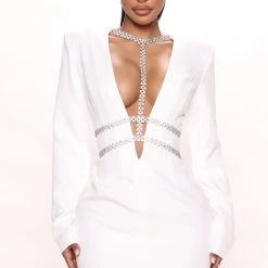 Fashion Nova In Motion Mini Dress - White