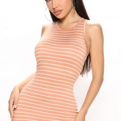 Fashion Nova Jackie Striped Midi Dress - Tan/Multi -fashion nova dresses Shop 06 10 22Studio2 CE KP 09 45 16 1 JD45934AS TanMulti 18046 PB