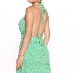 Fashion Nova Brunch Mood Polka Dot Mini Dress - Green/combo -fashion nova dresses Shop 06 14 22Studio2 ME RL 10 07 11 10 HF22C734 Greencombo PR 1254 PB