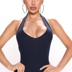 Fashion Nova Isabelle Halter Midi Dress - Navy -fashion nova dresses Shop 06 14 22Studio2 ME RL 10 26 19 17 73430 Navy PR 1310 PB