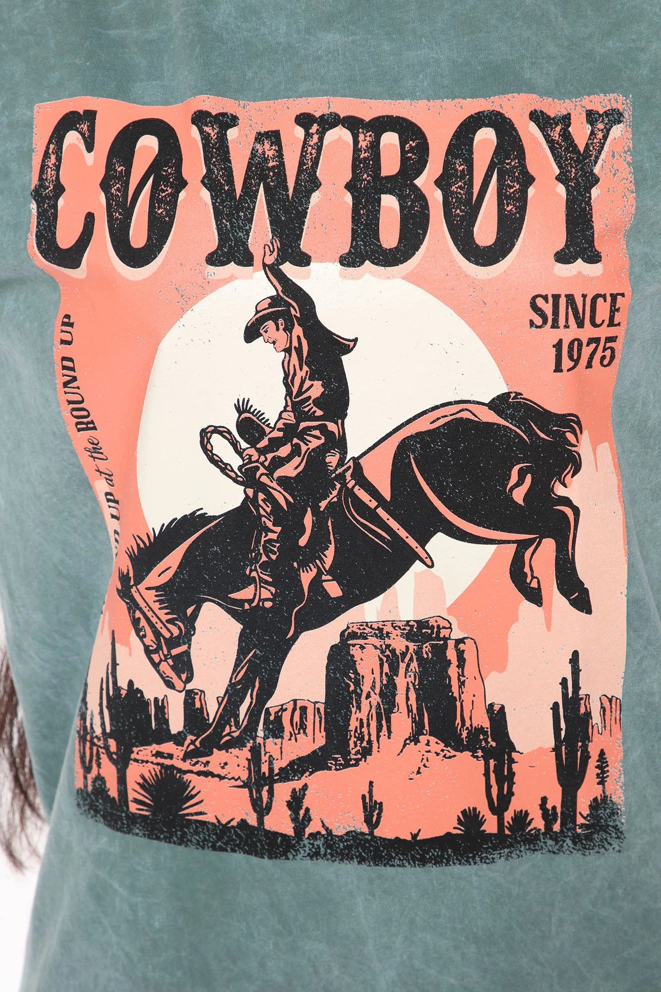 Fashion Nova The Round Up Washed T-Shirt Dress - Teal 5 Fashion Nova The Round Up Washed T-Shirt Dress - Teal - Image 3