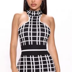 Fashion Nova Precision Knit Dress - Black/combo -fashion nova dresses Shop 06 16 22Studio2 ME KP 09 33 29 8 SBD283 Blackcombo 0410 EH