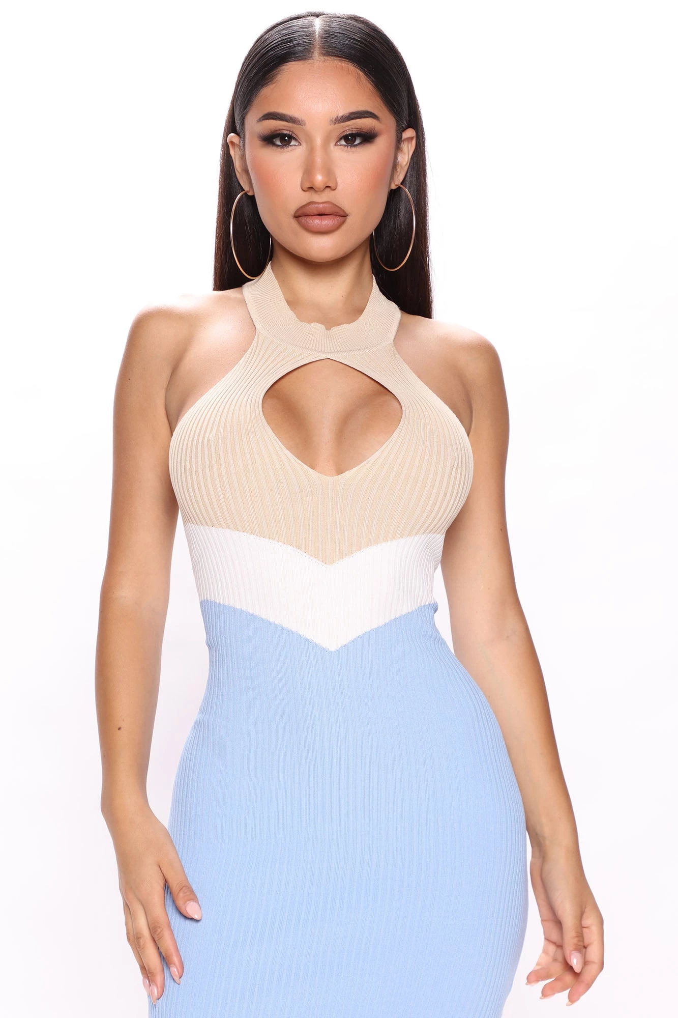 Fashion Nova On The Go Knit Dress - Blue/combo 4 Fashion Nova On The Go Knit Dress - Blue/combo - Image 2