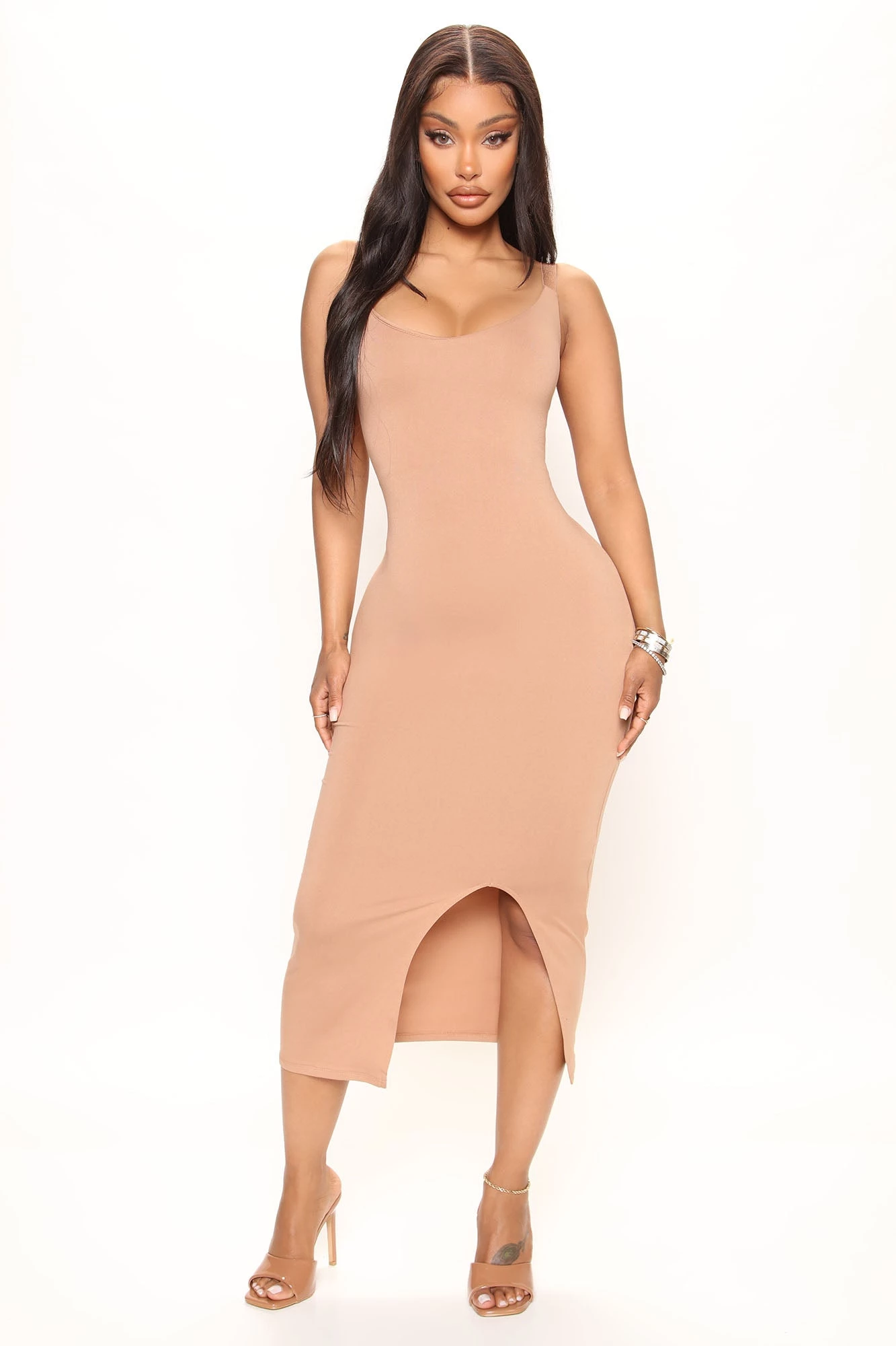 Fashion Nova Aura Midi Dress - Taupe 3 Fashion Nova Aura Midi Dress - Taupe