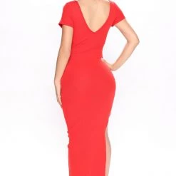 Fashion Nova Juniper Ribbed Midi Dress - Red -fashion nova dresses Shop 06 20 22Studio2 ME KP 09 30 30 8 DB3043 Red 1630 EH