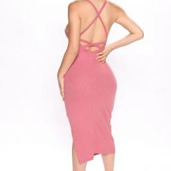 Fashion Nova Jamie Ribbed Midi Dress - Mauve -fashion nova dresses Shop 06 20 22Studio2 ME KP 09 40 57 13 DB2508 Mauve 1670 KS