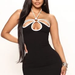 Fashion Nova Flora Mini Dress - Black