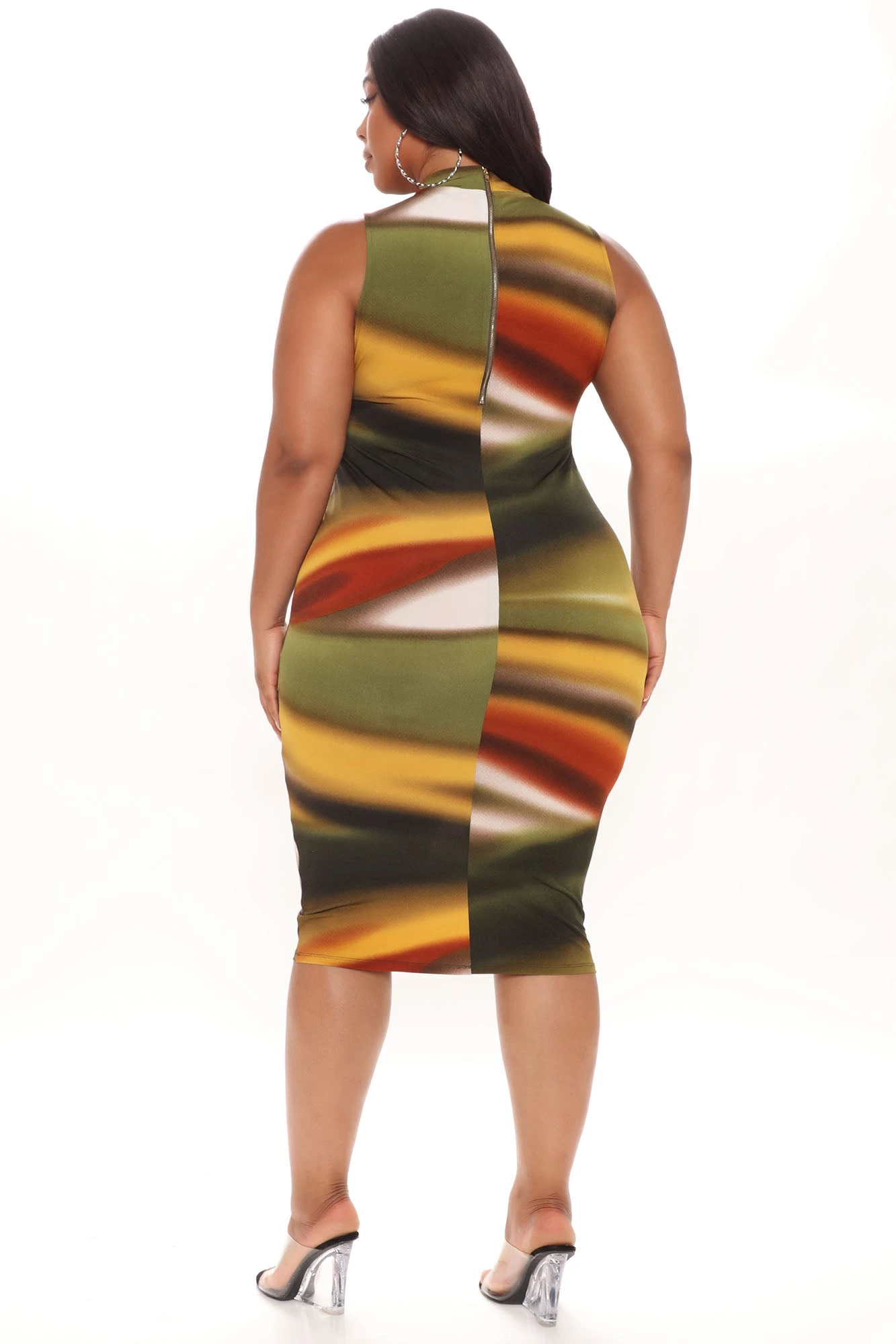 Fashion Nova Made You Look Midi Dress - Green/combo 10 Fashion Nova Made You Look Midi Dress - Green/combo - Image 8