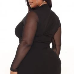 Fashion Nova Fallen Angel Mesh Midi Dress - Black -fashion nova dresses Shop 06 21 21Studio1 CE RL 13 53 13 48 MD6582 Black PLUS 11620 KL