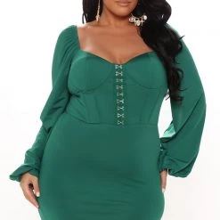 Fashion Nova Posh Baby Mini Dress - Emerald -fashion nova dresses Shop 06 21 21Studio3 ME KP 13 32 46 51 FNT058 Emerald 3941 PLUS WG