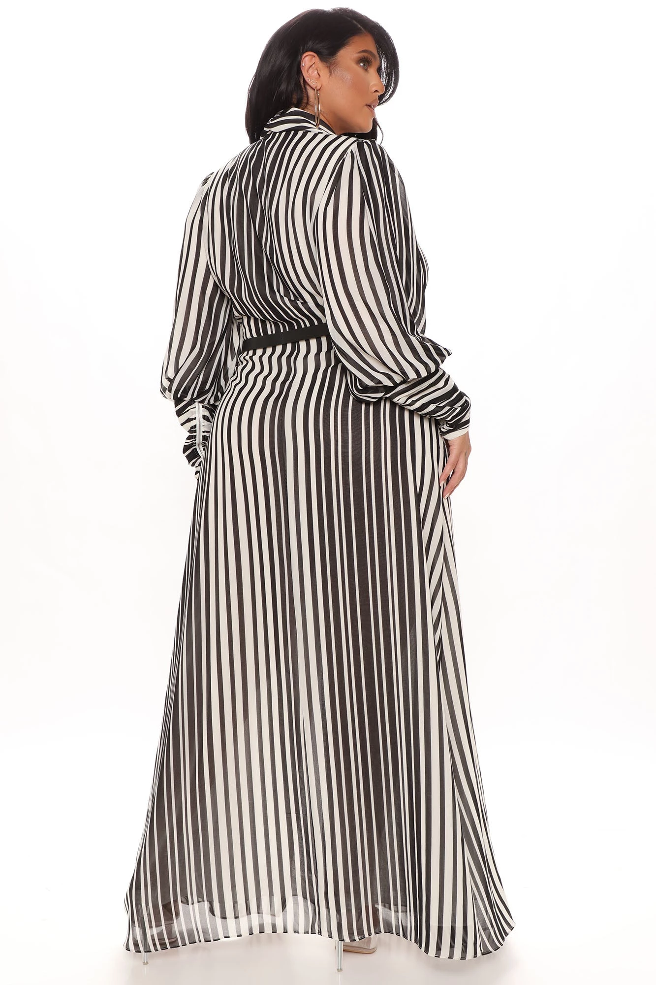 Fashion Nova Nora Striped Maxi Dress - Black/White 9 Fashion Nova Nora Striped Maxi Dress - Black/White - Image 7