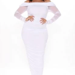 Fashion Nova Top Trend Ruched Maxi Dress - White -fashion nova dresses Shop 06 22 20Studio3 CE MJ 10 21 51 4 D3100 White 44396 PLUS NT