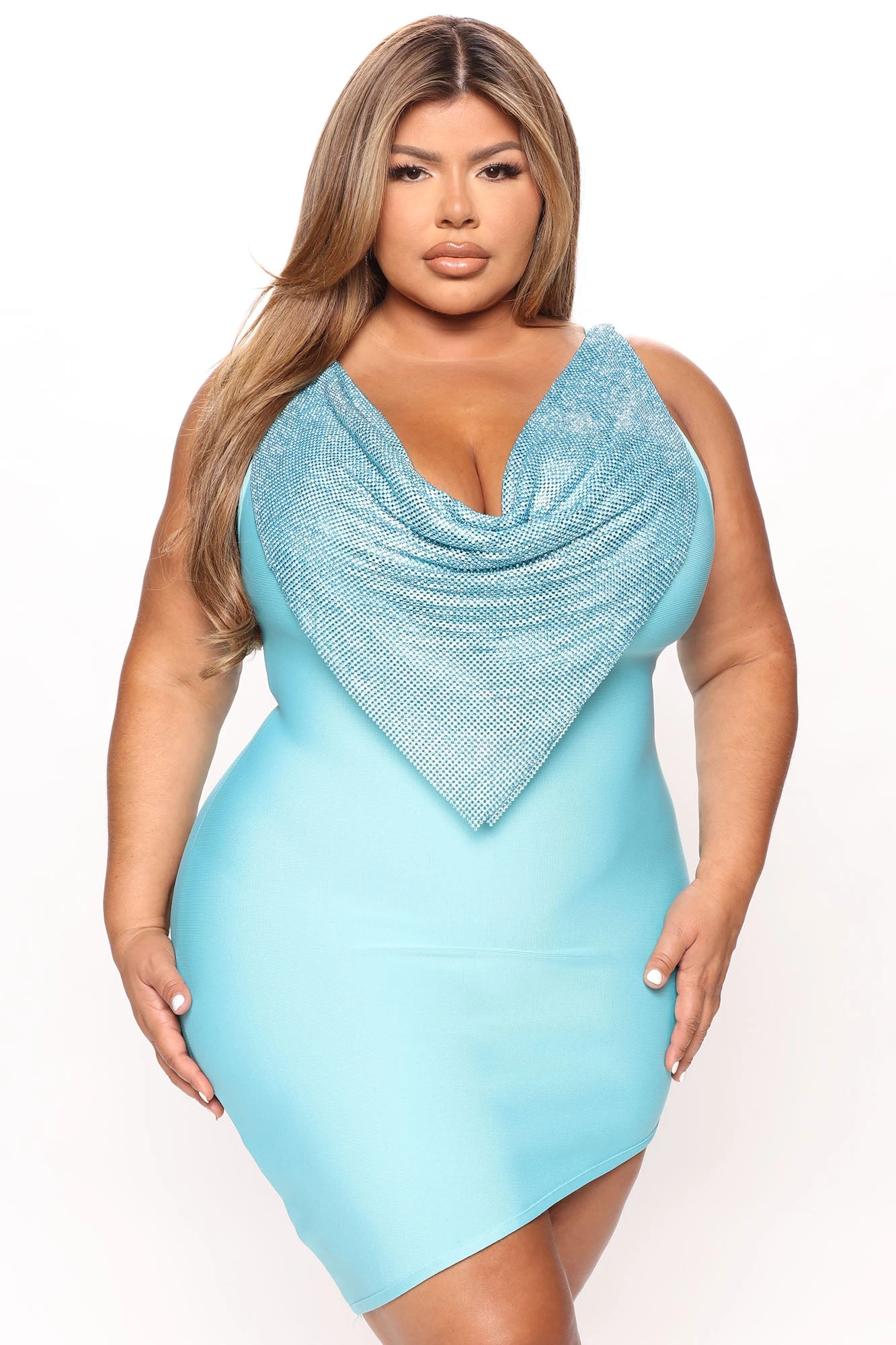 Fashion Nova New Visions Bandage Mini Dress - Aqua 9 Fashion Nova New Visions Bandage Mini Dress - Aqua - Image 7